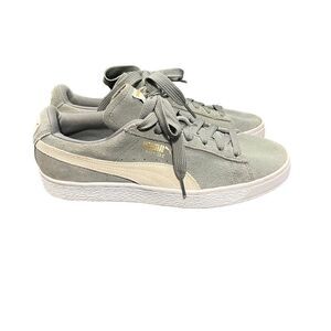 Puma women’s suede, classic gray casual shoes, sneaker size 9.5 355462-48